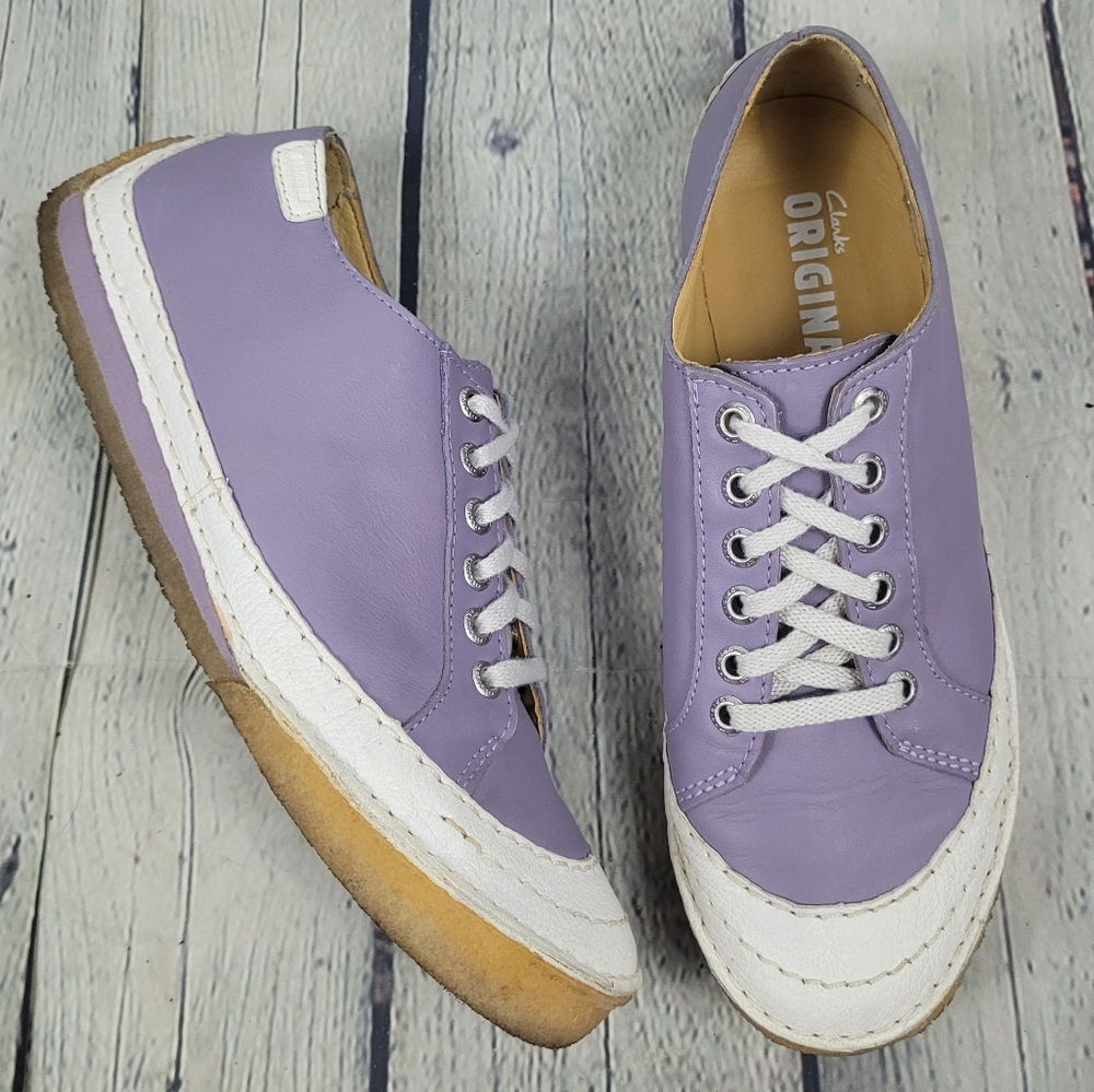 CLARKS ORIGINALS | leather lace-up crepe sole sneakers